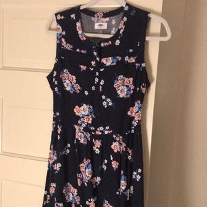 blue floral dress old navy size medium